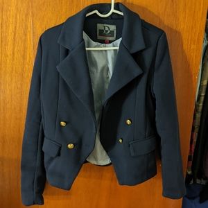 Navy blue blazer with pockets